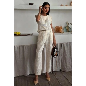 halina üzüne Nakışlı Crop Takım 979608