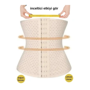 Hamilelik Sonrası Sıkılaştırıcı Korse Latex Kumaşlı, Göbek ve Bel Toparlayıcı