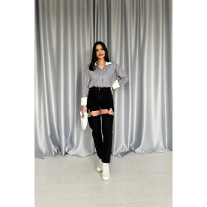 iyah Askılı İki Parça Jeans Pantolon