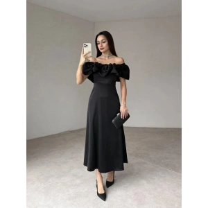 iyah Omuz Büzgülü aten Elbise