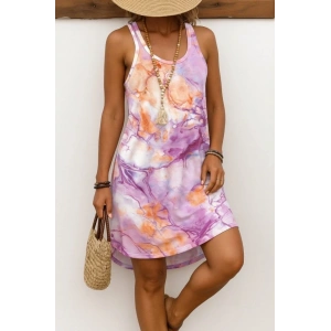 Kadın Askılı Sporcu Yaka Baskılı Süprem Elbise