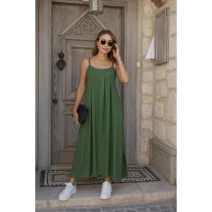 Kadın Ip Askılı V Yakalı Asimetrik Detaylı Aerobin Elbise