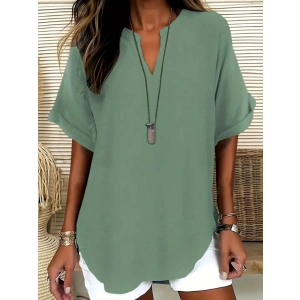 Kadın Kısa Kollu V Yakalı Aerobin Bluz