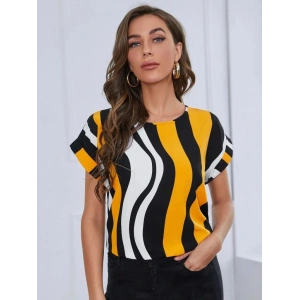 Kadın Kısa Yarasa Kol Bisiklet Yaka Süprem Bluz