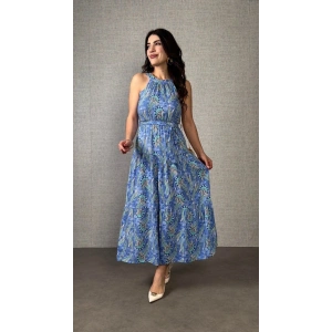 Kadın Omuzlardan Açık Boyundan Geçmeli Desenli Süprem Bluz