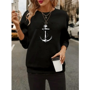 Kadın Uzun Kollu Bisiklet Yaka Desenli Viskon Iki Iplik Bluz