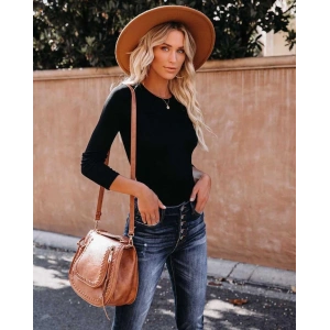 Kadın Uzun Kollu Bisiklet Yaka Kaşkorse Bluz