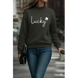 Kadın Uzun Kollu Bisiklet Yaka Viskon Iki Iplik Bluz