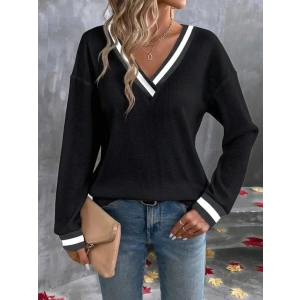 Kadın Uzun Kollu V Yakalı Waffle Bluz