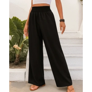 Kadın Yüksek Bel Lastikli Ithal Krep Pantolon