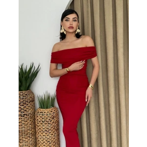 Milan Madonna Yaka Kalem Elbise