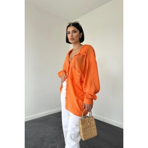 Oranj Tek Cepli Bedensiz Cruz Gömlek