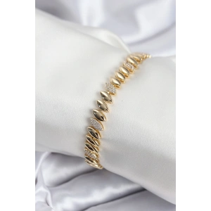 Pirinç VIP Seri Gold Renk Arpa Model Kadın Bileklik