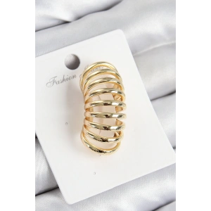 Pirinç Yay Model Gold Renk Sağ Kıkırdak Küpe