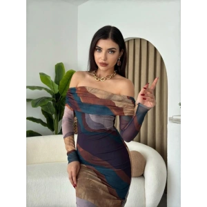 Sevilla adonna Yaka Tül Elbise