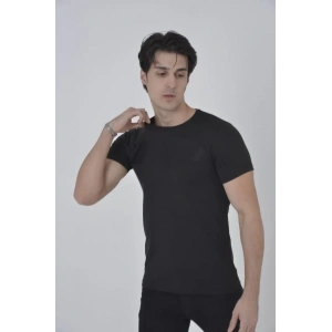 Unisex Göğüs File Aksesuarlı Tshirt  iyah