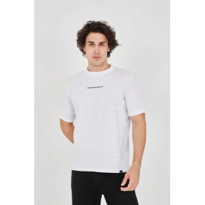 Unisex Jakar Kumaş lim Fit Thirt  Beyaz