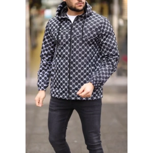 Unisex Kapüşonlu İçi Astarlı Yağmurluk  iyah