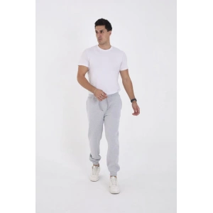 Unisex Kışlık Üç İplik astikli Eşofman Pantolon  Gri