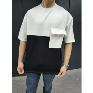 Unisex Torba Cep Detaylı Parçalı Thirt  iyah