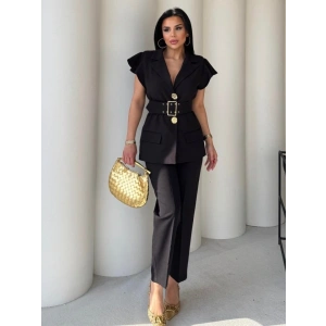Vatkalı Yelek Pantolon İkili Takım