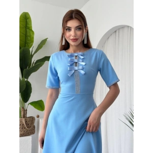 Wera Taşlı Fiyonk Detaylı Elbise