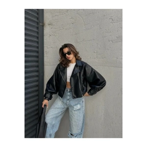 Yeni Sezon Oversize Kadın Siyah Ceket