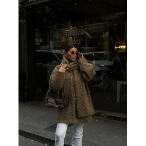 Yün Cıkartılabilen Atkılı ,Kaban İkili Takım Kahve