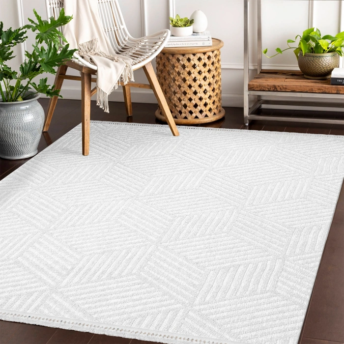 Doha Koleksiyonu Mikrofiber İplik Jüt Taban Lüks Halı