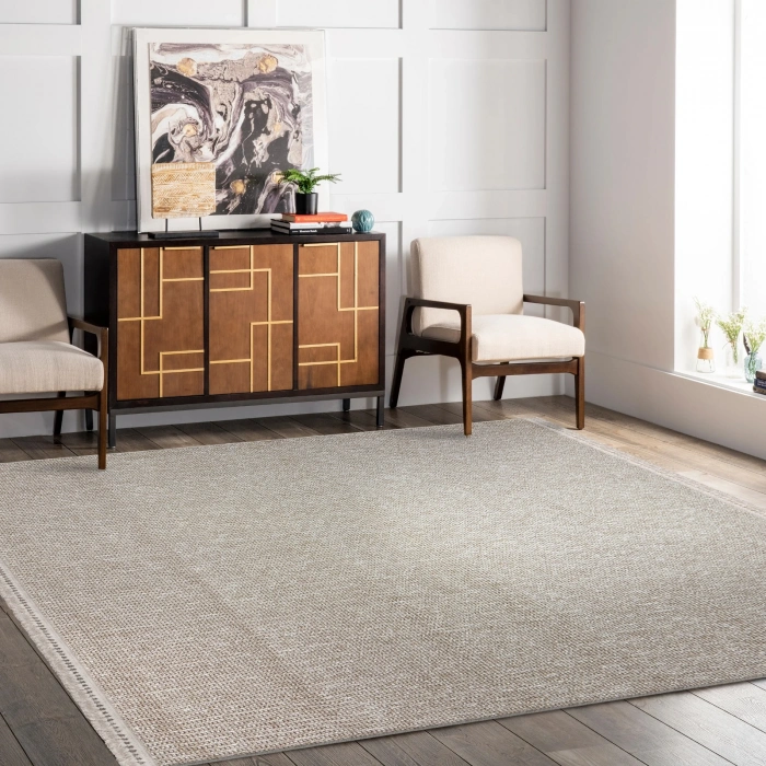 Doha Koleksiyonu Mikrofiber İplik Jüt Taban Lüks Halı