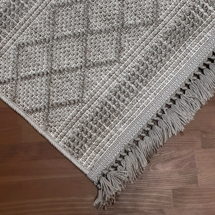 Doha Koleksiyonu Mikrofiber İplik Jüt Taban Lüks Halı