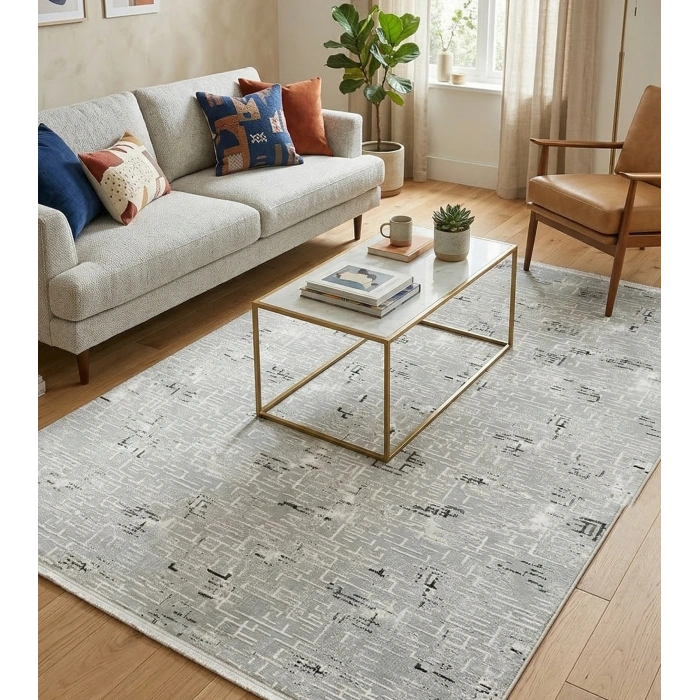 Lizbon Koleksiyonu Modern Desenli Akrilik Makine Halısı