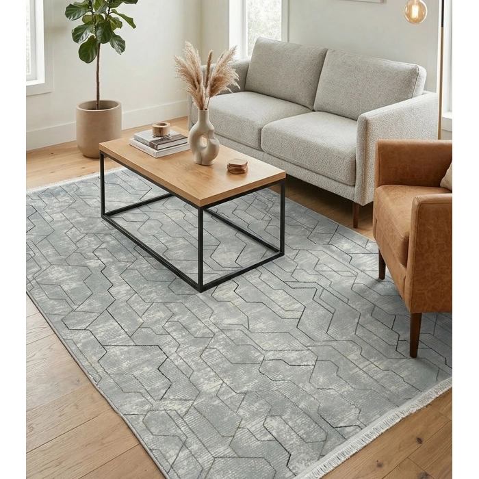 Lizbon Koleksiyonu Modern Desenli Akrilik Makine Halısı