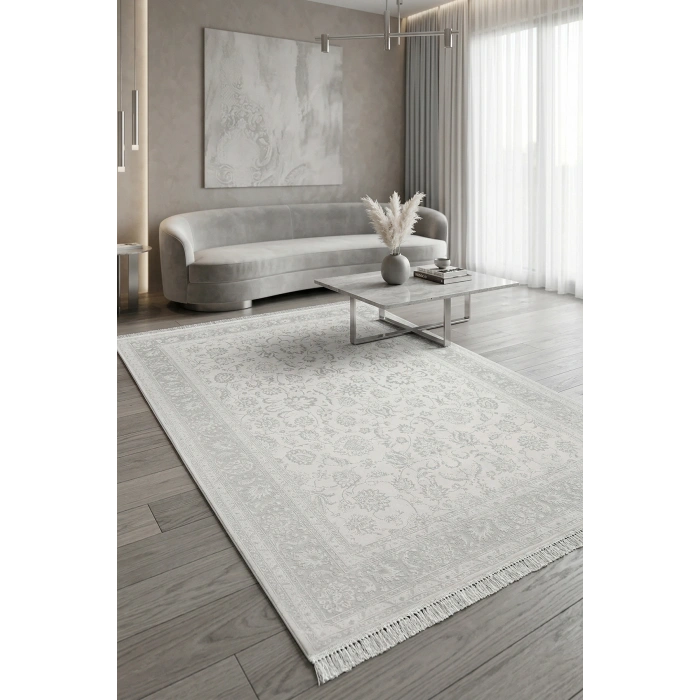 Deluxe Viskon Akrilik Halı – Şık Püskül Detaylı