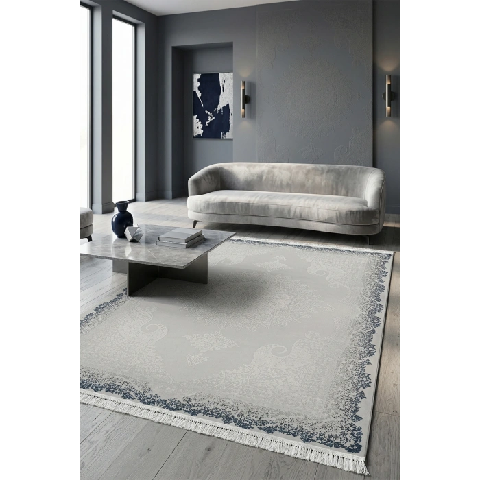 Deluxe Viskon Akrilik Halı – Şık Püskül Detaylı