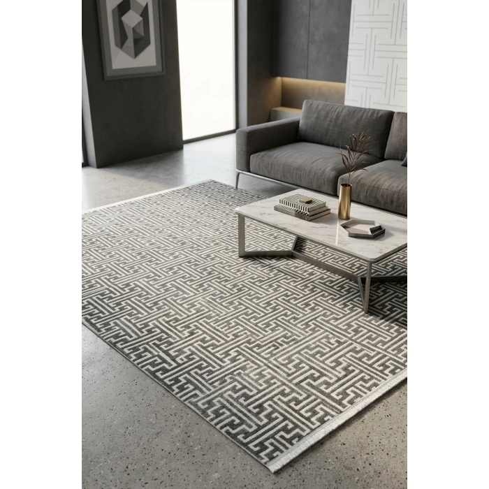 Lizbon Koleksiyonu Modern Desenli Akrilik Makine Halısı