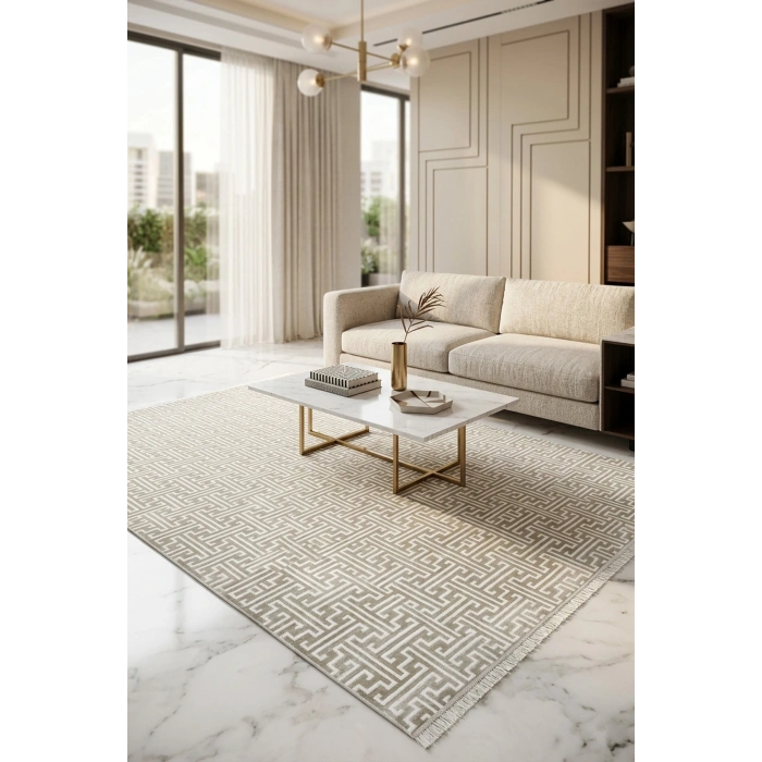 Lizbon Koleksiyonu Modern Desenli Akrilik Makine Halısı