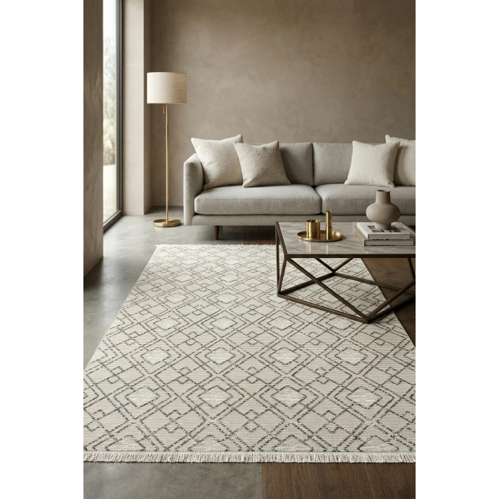 Lizbon Koleksiyonu Modern Desenli Akrilik Makine Halısı