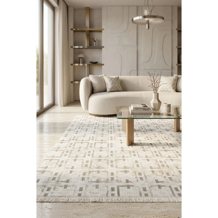 Lizbon Koleksiyonu Modern Desenli Akrilik Makine Halısı