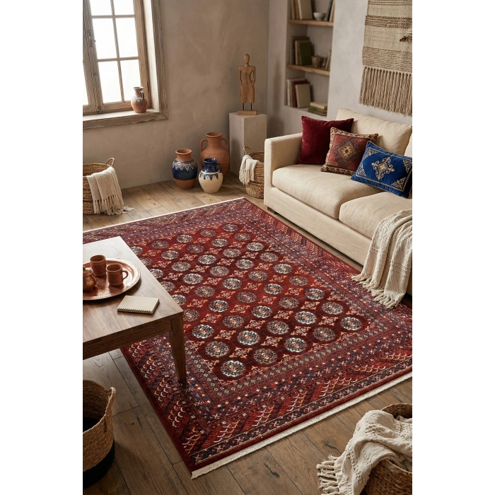 Antique Koleksiyonu Şık ve Dayanıklı Mikrofiber İplik Halı
