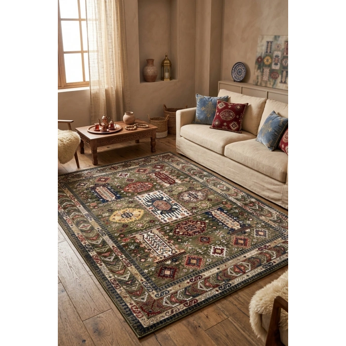 Antique Koleksiyonu Şık ve Dayanıklı Mikrofiber İplik Halı