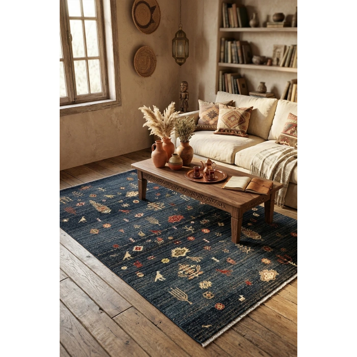 Antique Koleksiyonu Şık ve Dayanıklı Mikrofiber İplik Halı
