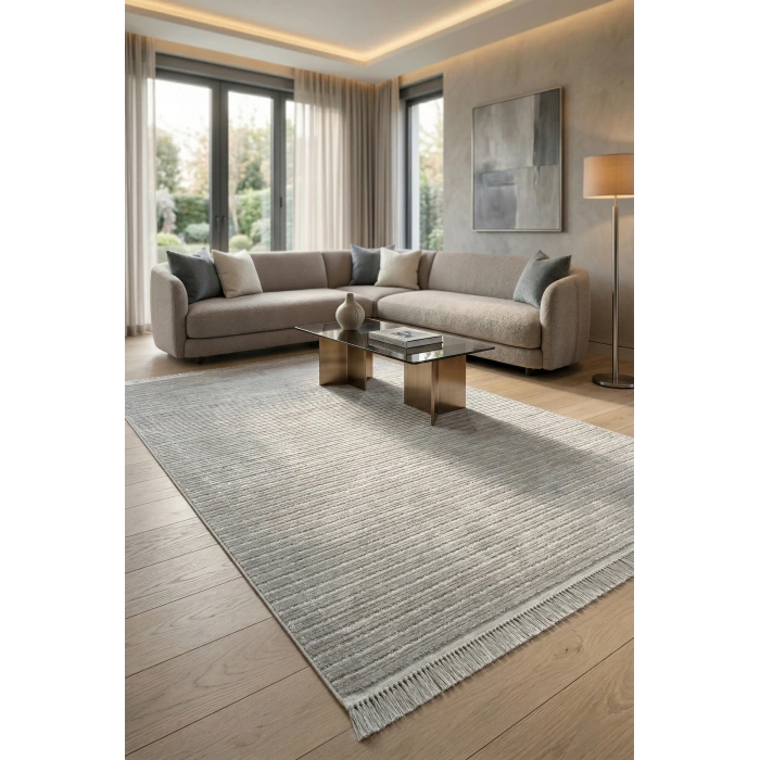 Lavinia Koleksiyonu Modern ve Zarif Desenli Mikrofiber Halı