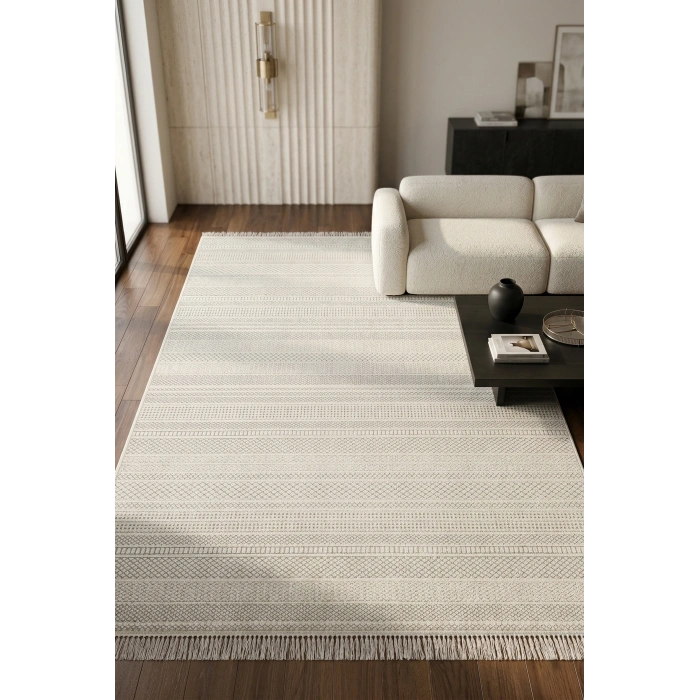 Lavinia Koleksiyonu Modern ve Zarif Desenli Mikrofiber Halı