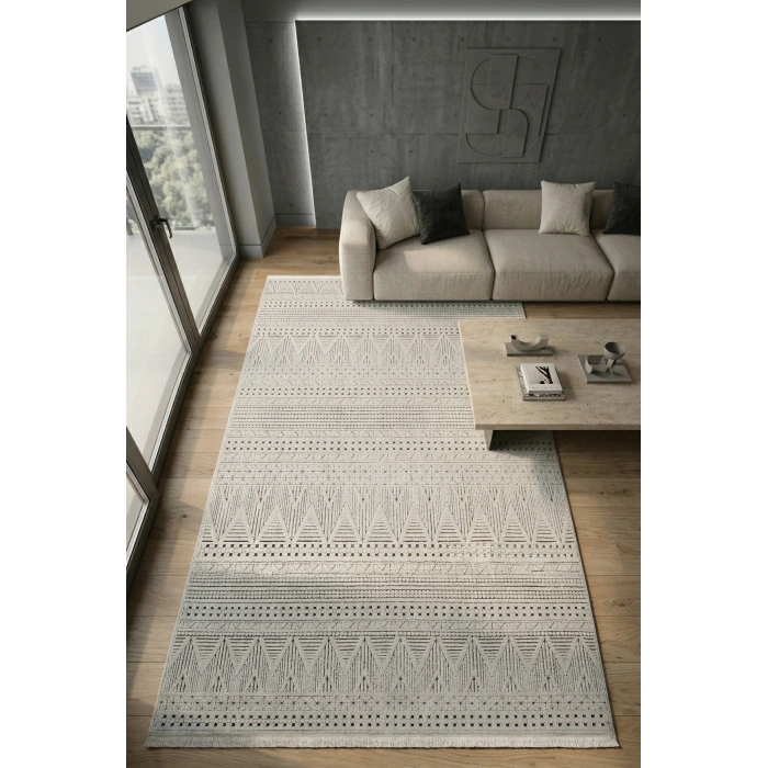 Lavinia Koleksiyonu Modern ve Zarif Desenli Mikrofiber Halı