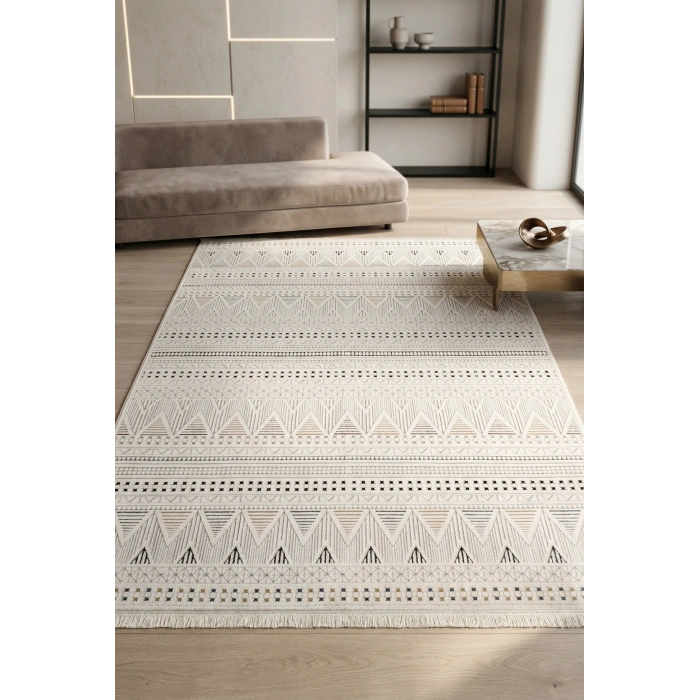 Lavinia Koleksiyonu Modern ve Zarif Desenli Mikrofiber Halı