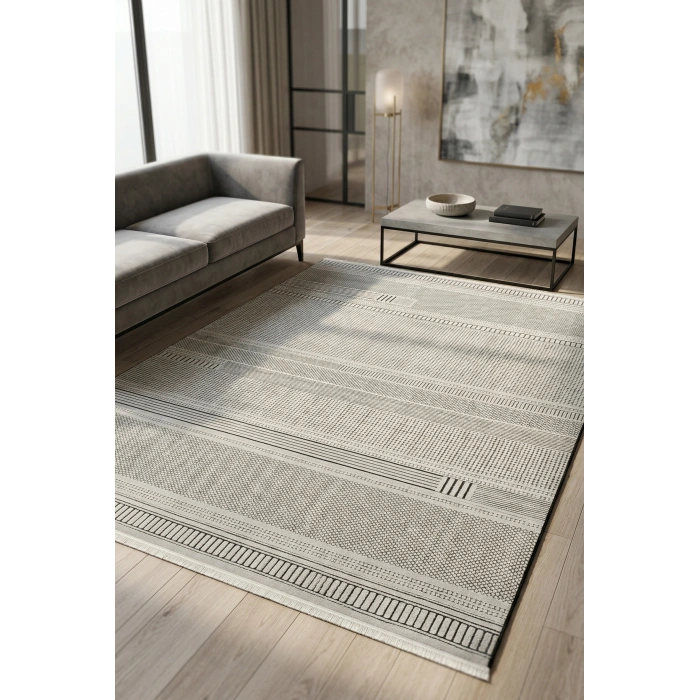 Lavinia Koleksiyonu Modern ve Zarif Desenli Mikrofiber Halı