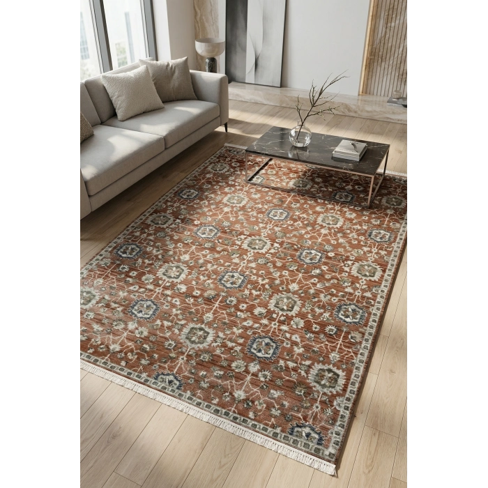 Butik Koleksiyonu Mikrofiber İplik Jüt Taban Lüks Halı