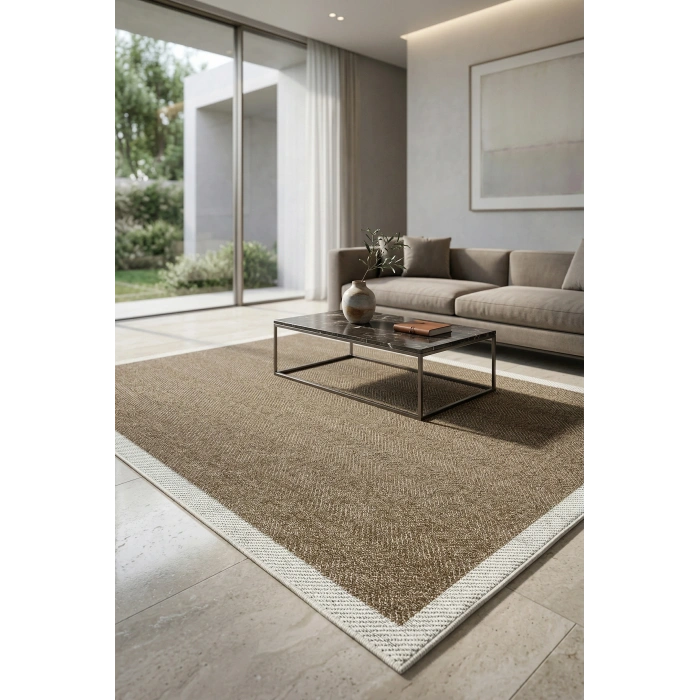 Sunset Koleksiyonu Polyester İplik Jüt Taban Lüks Halı
