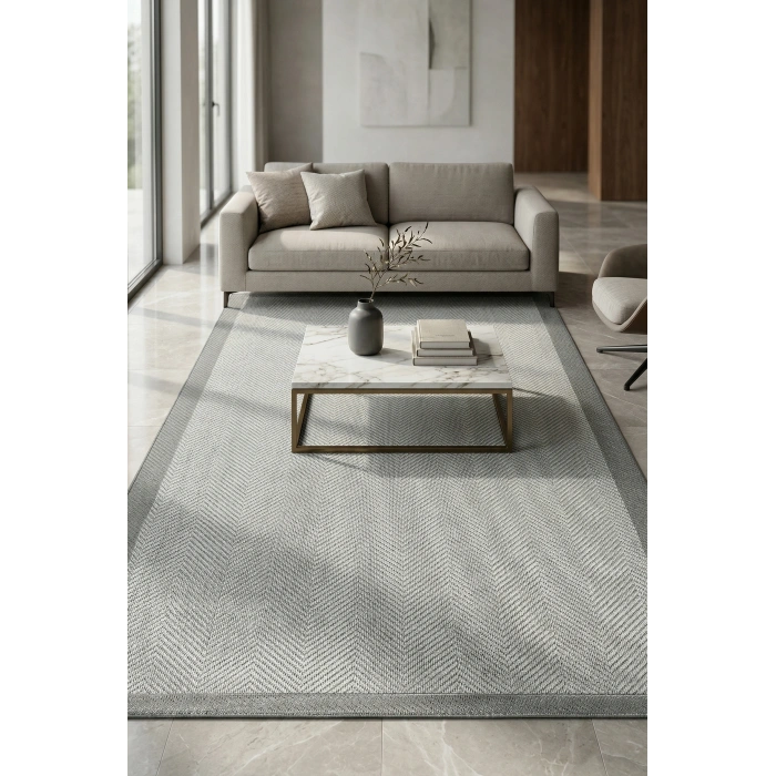 Sunset Koleksiyonu Polyester İplik Jüt Taban Lüks Halı